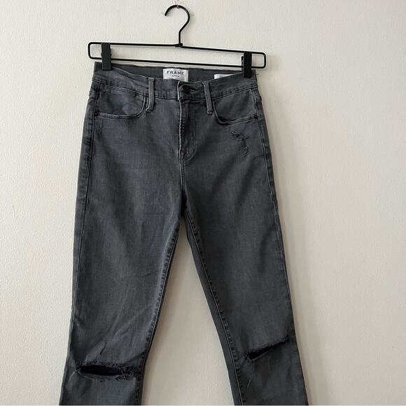 Frame Le High Skinny Jeans in Kinsmith Wash - Picture 3 of 8